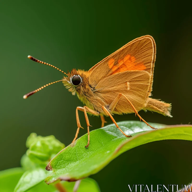 Orange Butterfly in a Garden: A Detailed, Characterful Portrait AI Image