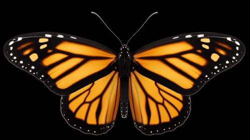 Monarch Butterfly in Bold Chromaticity - A Study in Symmetry and Balance