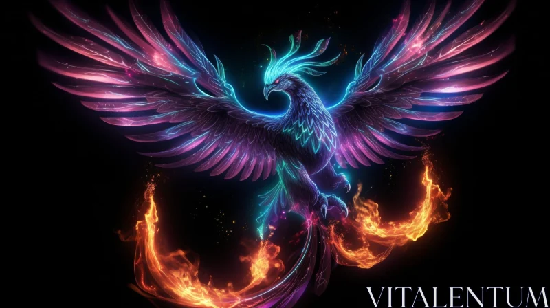 Majestic Phoenix Rising Artwork AI Image