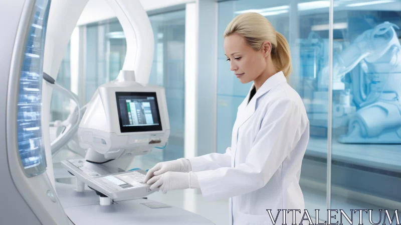 Female Medical Professional in Modern Facility AI Image