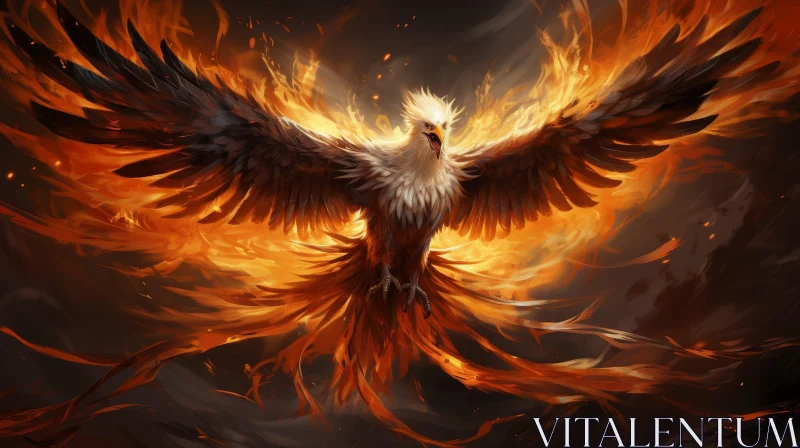 AI ART Phoenix Rising from the Ashes - Symbol of Hope and Renewal
