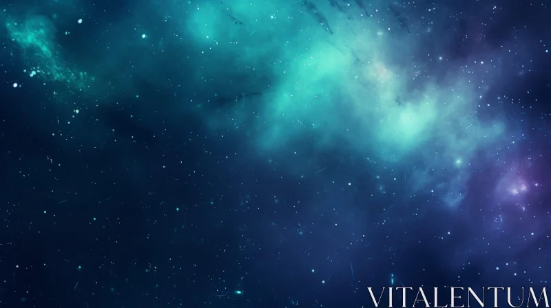 Enchanting Space Background with Nebula and Stars AI Image