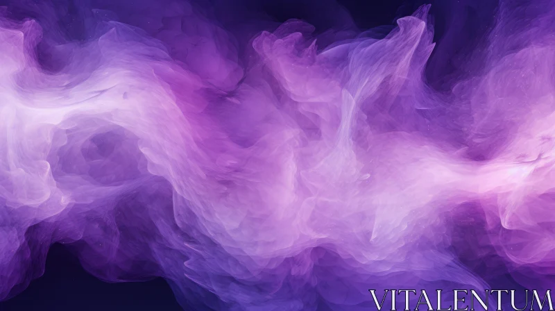Enigmatic Purple Nebula in 3D Art AI Image