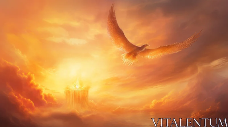 AI ART Majestic Phoenix Rising - Symbol of Hope and Renewal