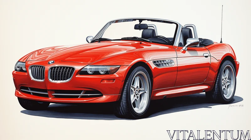 Captivating Hyperrealistic Painting of a BMW Z4 Roadster Coupe AI Image