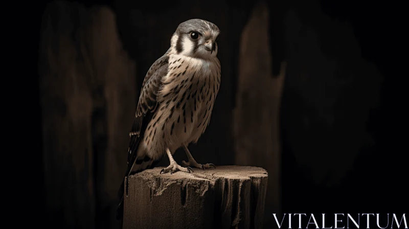 Emotive Falcon Portraiture in Soft Lighting AI Image