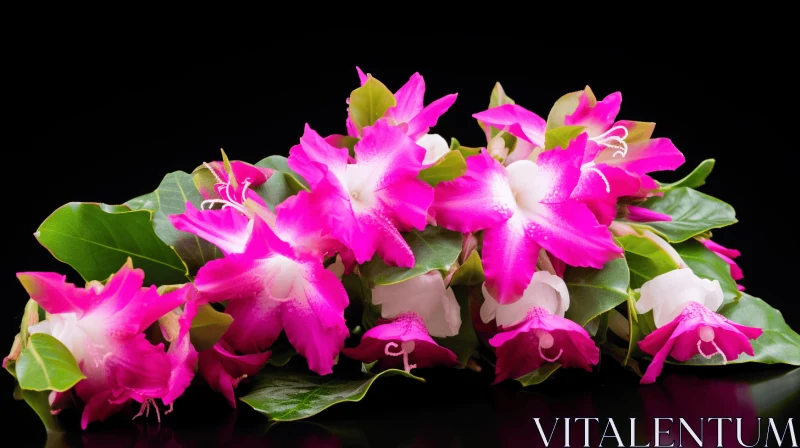Exotic Pink Cactus Flowers Bouquet | Thai Art Inspired AI Image