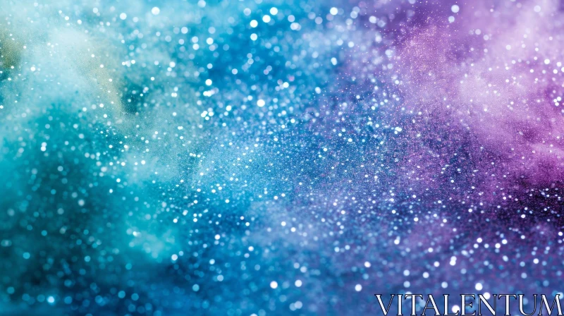 Blue and Purple Glitter Sparkles Texture AI Image