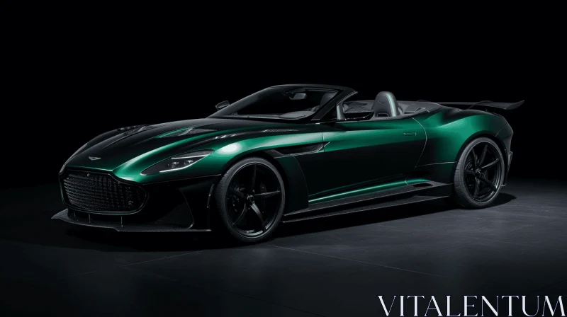 Captivating Aston Martin V12 DBS Concept Car in Dark Emerald and Green | 8K Resolution AI Image