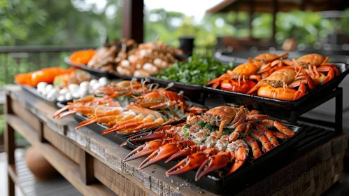 Exquisite Seafood Buffet with Crab, Lobster, and Shrimp