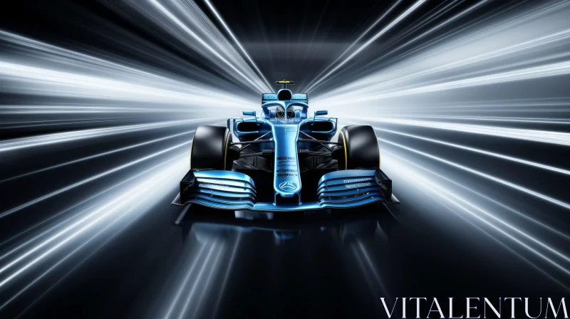 Fast Formula 1 Racing Car on Track - Exciting Action Shot AI Image