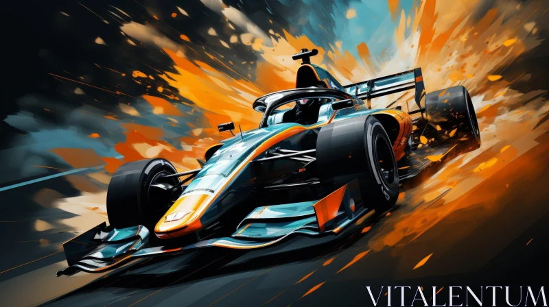 High-Speed Formula 1 Racing Car AI Image
