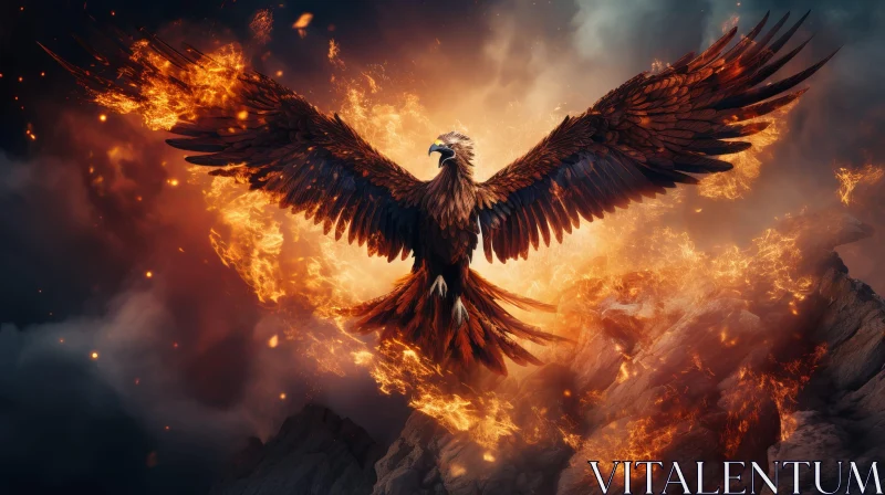 Majestic Phoenix Rising: Symbol of Rebirth and Hope AI Image