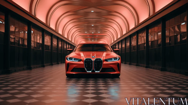 Elegant BMW 3 Series Coupe in Art Deco-Inspired Interior Design AI Image
