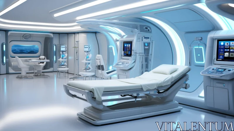 Futuristic Hospital Room - Vision of Future Medicine AI Image