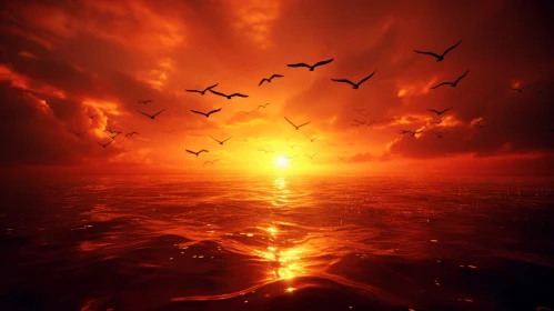 Tranquil Ocean Sunset - Nature's Beauty Captured