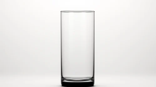 Transparent Glass Cylinder 3D Rendering