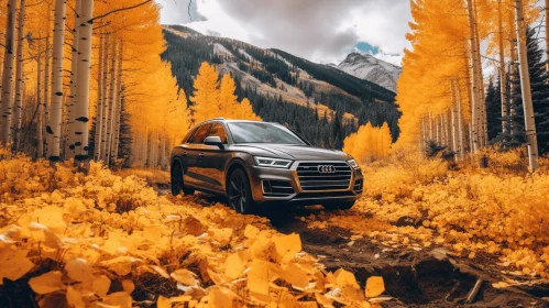 Audi Adrian in Fall Forest: Captivating Beauty of Colorado Mountains