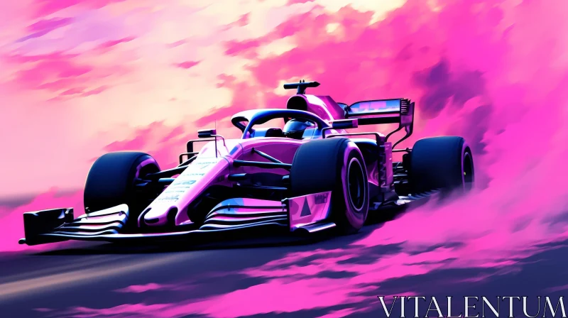 AI ART Formula 1 Car Racing Painting on Track
