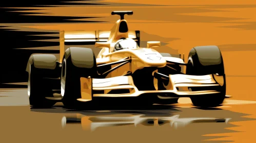 Formula 1 Racing Car in Motion