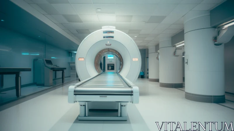 AI ART Modern MRI Machine in Hospital Setting