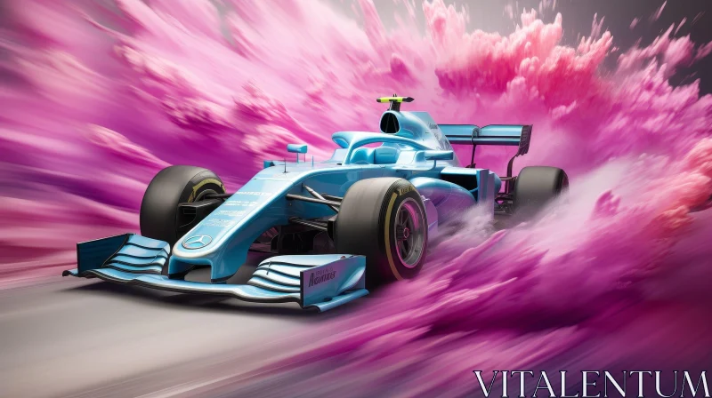 Speed and Motion: Formula 1 Car Racing Scene AI Image