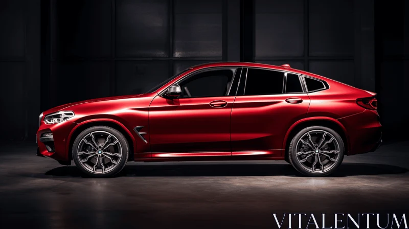 Captivating Red BMW X4 in an Exquisite Setting AI Image