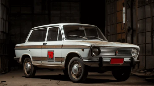 Vintage Car Parked in Old Garage | Vray Tracing | Sovietwave