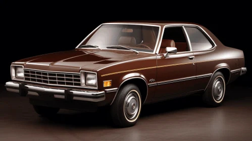 Brown Car with Black Interior - Post-'70s Ego Generation - Photorealistic Rendering