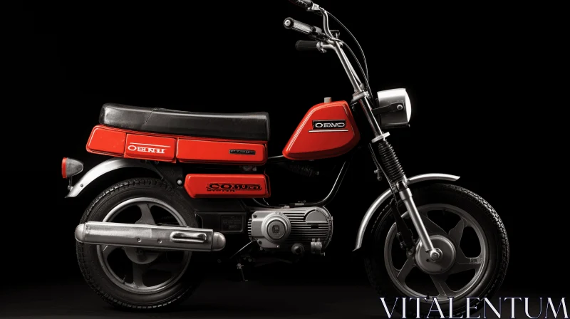 Orange and Black Moped: A Retro-Inspired Image of Speed and Freedom AI Image