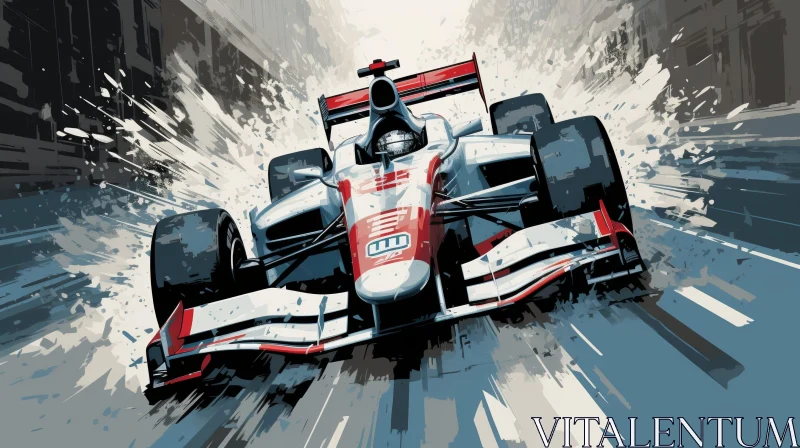 Formula 1 Car Racing in City Street | Speed Competition AI Image