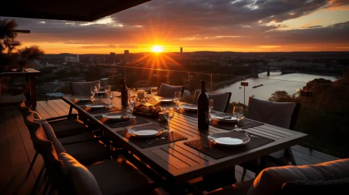 Tranquil City Sunset View with Dining Experience