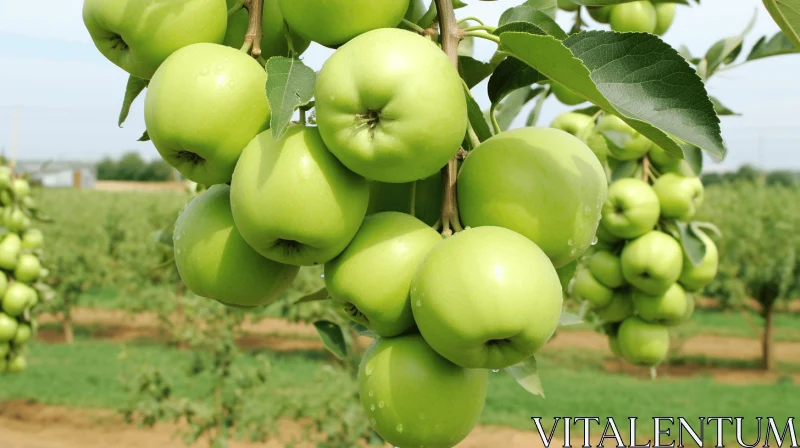 Green Apple in Orchard | Dream-like Quality | High Tonal Range AI Image