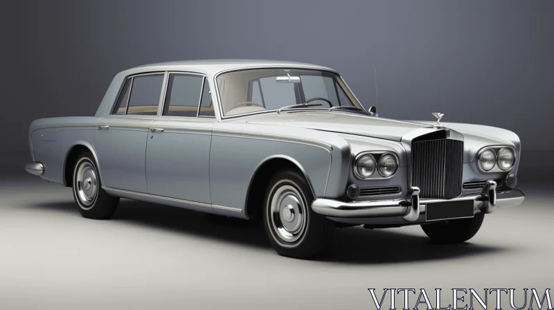 Gray Rolls Royce Classic Car - Meticulously Rendered AI Image