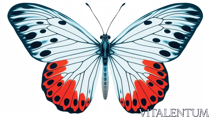 Intricate Butterfly Illustration in Striking Hues AI Image