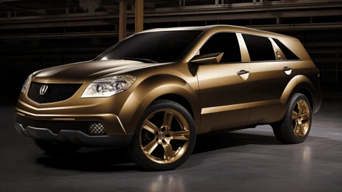 Golden SUV - Bronze Playfulness and Urban Edge
