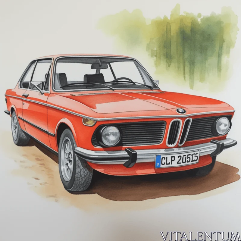 Beautiful BMW 3 Series Illustration | Detailed Painting AI Image