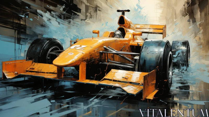 Exciting Formula 1 Race Car Painting AI Image