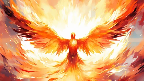 Phoenix Rising Painting - Symbol of Hope and Renewal