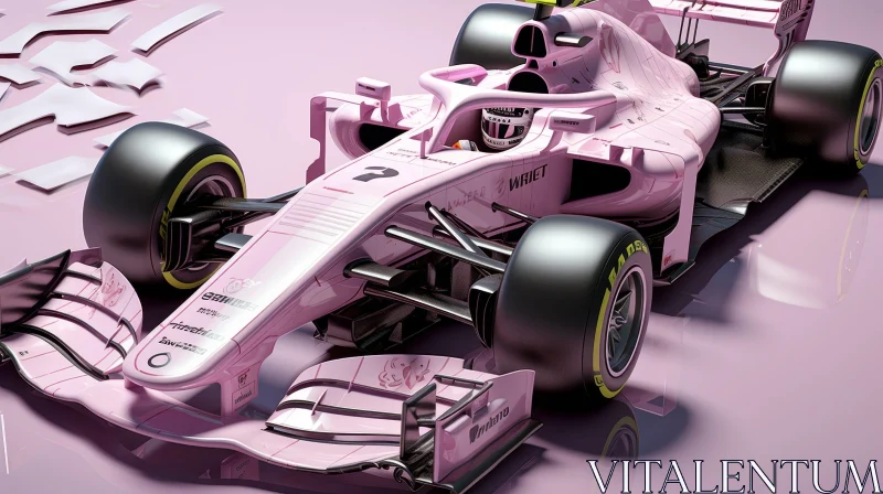 AI ART Pink Formula 1 Racing Car - Speed and Precision