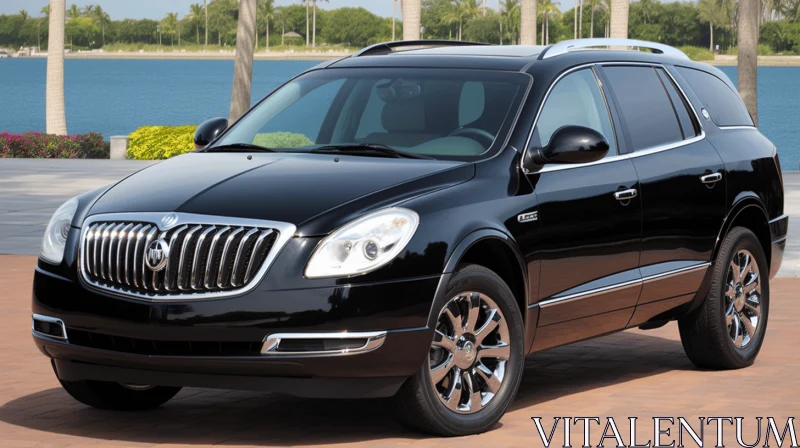 Black Buick Enclave SUV on Grass | Phoenician Art Style AI Image