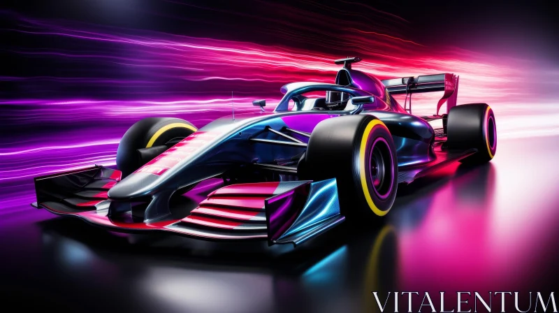 AI ART Formula 1 Car Racing in Neon Lights