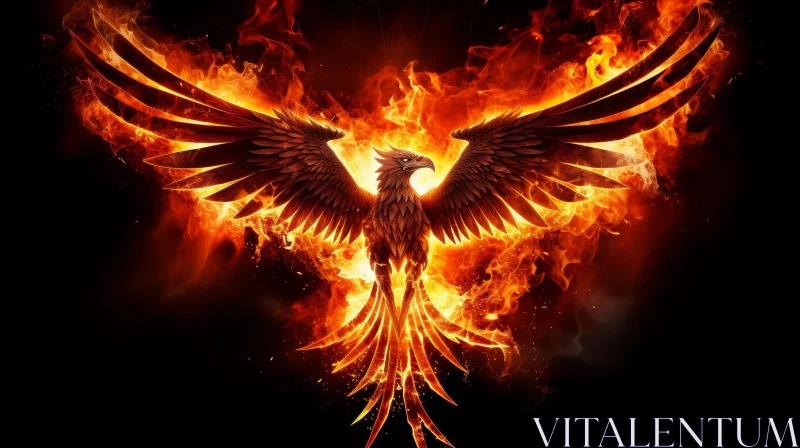 AI ART Phoenix Rising - Mythical Bird of Hope and Renewal