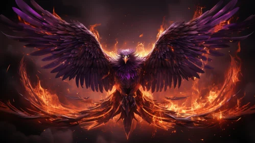 Phoenix Rising Illustration - Symbol of Rebirth and Strength