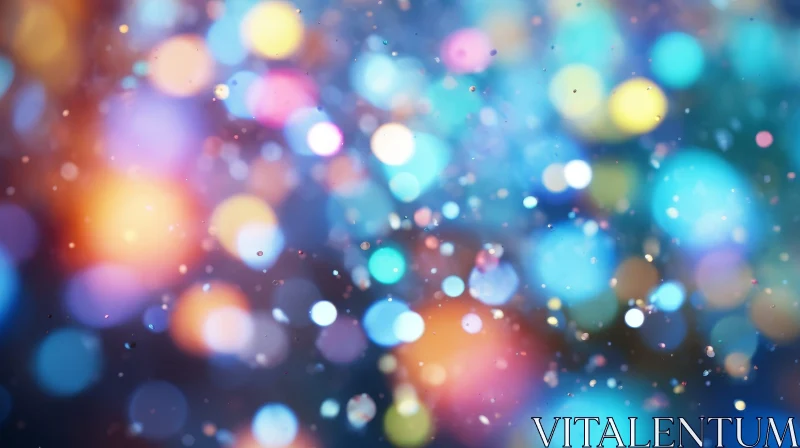 Blue and Purple Glitter Lights Background AI Image