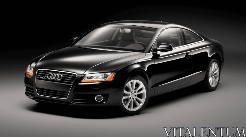 Black Audi A4 2014 Le Monde Wallpapers - Classic and Monochromatic Style AI Image