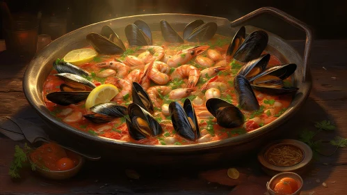 Delicious Spanish Paella with Seafood | Traditional Rice Dish