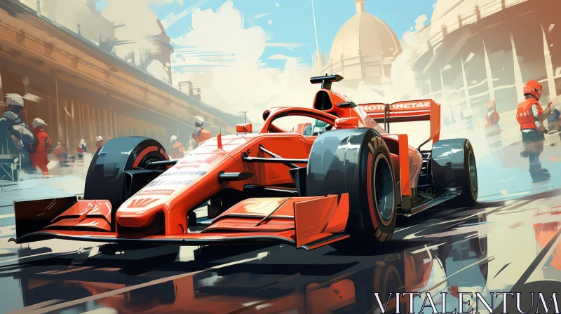 Formula 1 Car Racing in City Street | Urban Speed Excitement AI Image