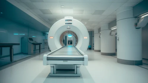 Modern MRI Machine in Hospital Setting