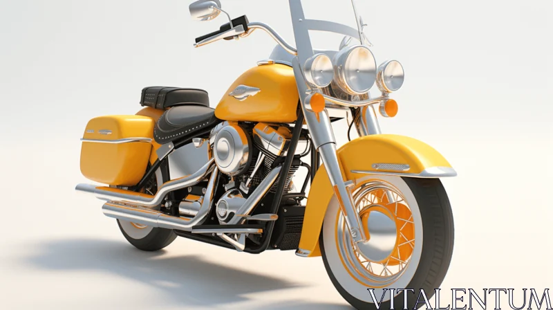 AI ART Stunning 3D Rendered Yellow Motorcycle | Hyperrealism and Photorealism